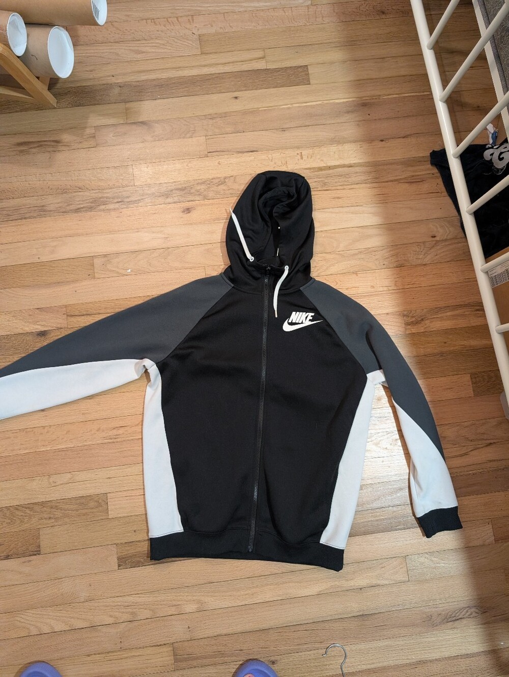 Nike Black & Gray Full-Zip Hoodie